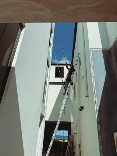 blue collar cleaning service team member